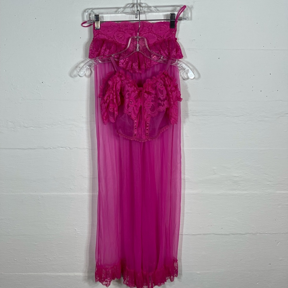 60s Hot Pink Lingerie Set XS-S